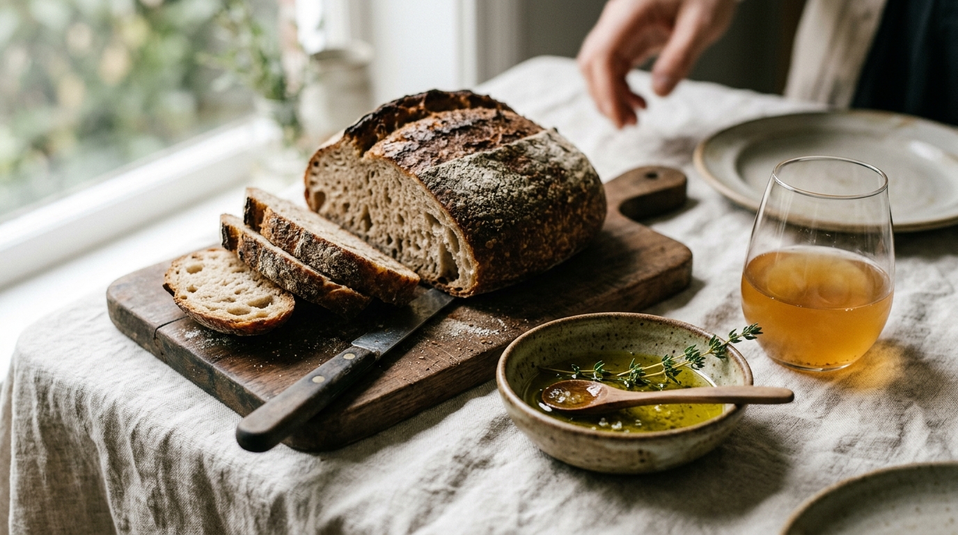 Sauerteig, Olivenöl & Geduld — Die Poesie der einfachen Tafel